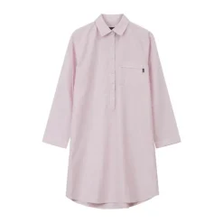 Lexington Pyjamasskjorte Organic Dame XL - Bomuld - Pink/White