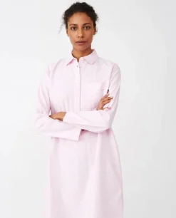Lexington Pyjamasskjorte Organic Dame M - Bomuld - Pink/White