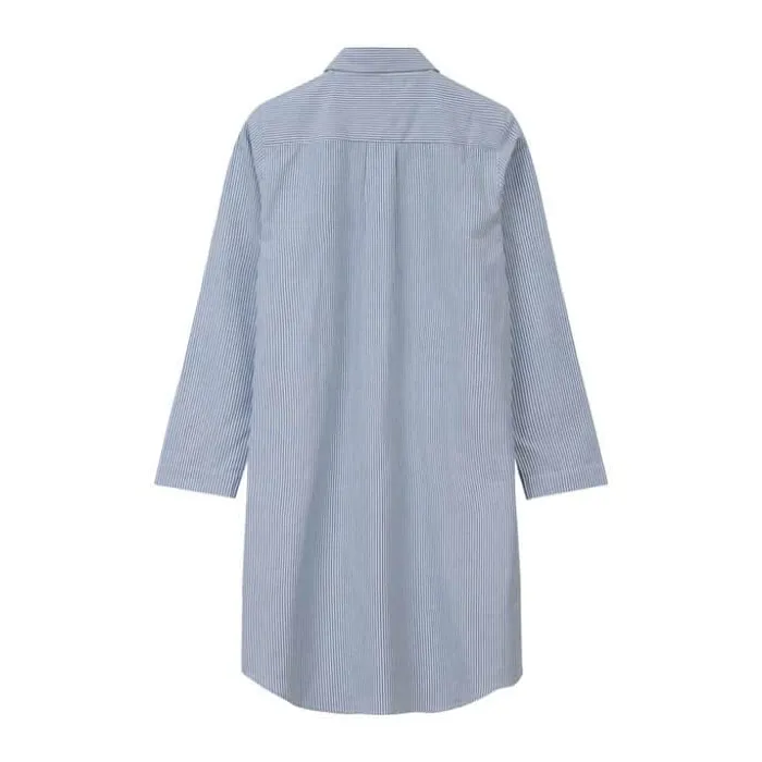 Lexington Pyjamasskjorte Organic Dame XS - Bomuld - Blue/White