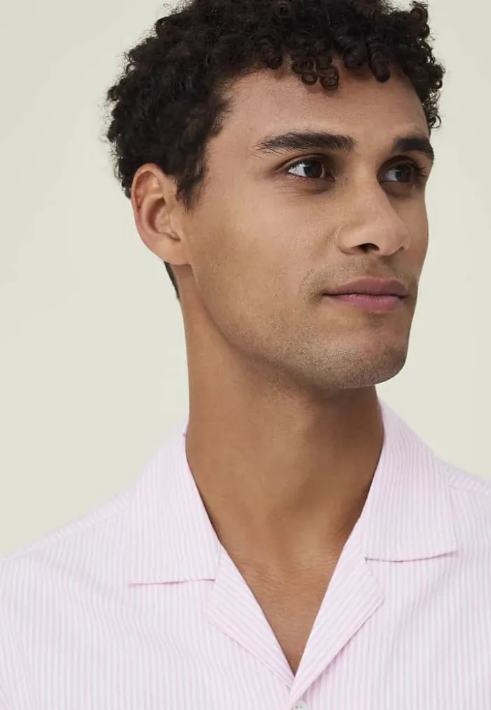 Lexington Pyjamassæt Organic XL - Bomuld - Pink/White