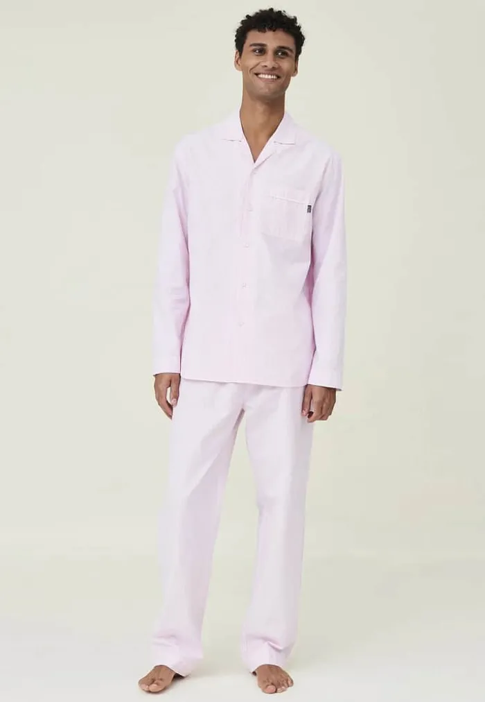 Lexington Pyjamassæt Organic M - Bomuld - Pink/White