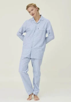 Lexington Pyjamassæt Organic XL - Bomuld - Blue/White