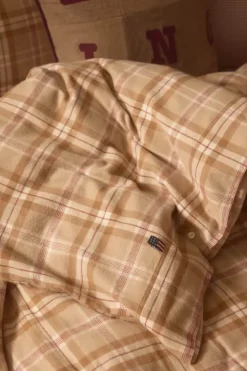 Lexington Sengetøj B 140 x L 220 cm - Bomuldsflonel - Fudge/beige