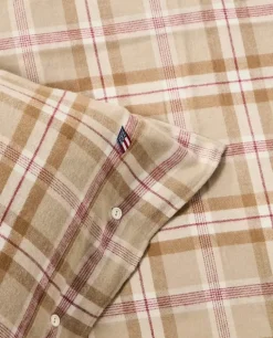 Lexington Sengetøj B 140 x L 220 cm - Bomuldsflonel - Fudge/beige