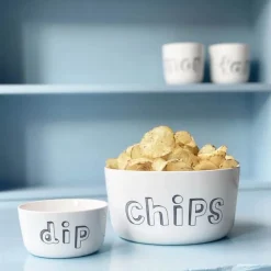 Liebe Skål - Chips Ø 19 cm - Porcelæn - Hvid