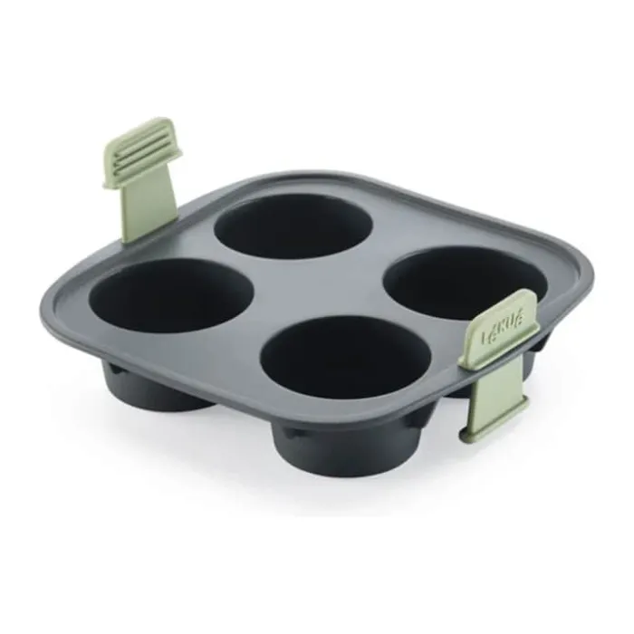 Lékué Airfryer Muffinsform H 6 x B 20 x L 20 cm - Silikone - Sort