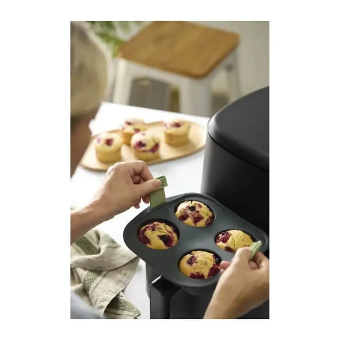 Lékué Airfryer Muffinsform H 6 x B 20 x L 20 cm - Silikone - Sort