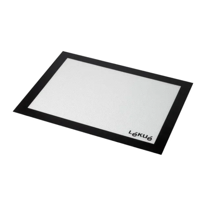 Lékué Bagemåtte B 40 x L 60 cm - Silikone/glasfiber - Hvid/sort