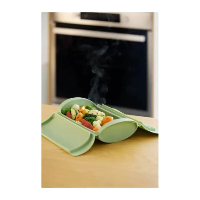 Lékué Dampkoger 2 portioner - Silikone - Grøn