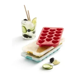 Lékué Isterningeform Hjerte B 22 x L 11,3 cm - Gummi - Rød