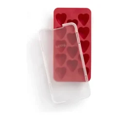 Lékué Isterningeform Hjerte B 22 x L 11,3 cm - Gummi - Rød