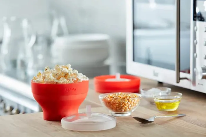 Lékué Popcornmaker - 2 stk. Ø 12,7 cm - BPA-fri plastik - Rød