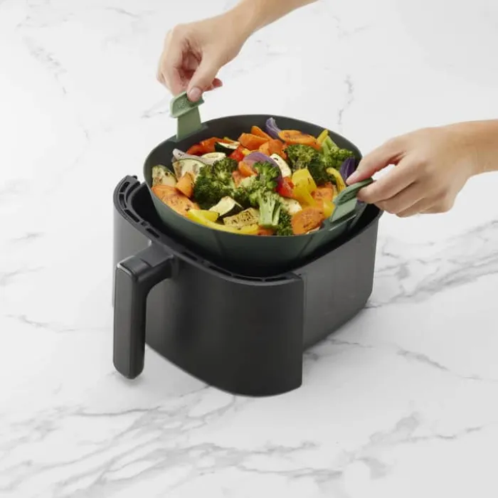 Lékué Silikonekurv til Airfryer B 22 x L 22 cm - Silikone - Grå