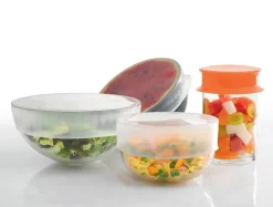 Lékué Stretch Top Låg Ø 11 cm - Platinsilikone - Transparent