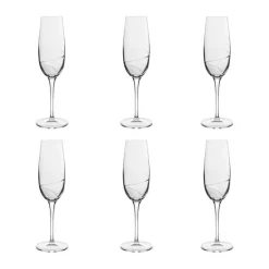 Luigi Bormioli Aero Champagneglas - 6 stk. 23,5 cl - Glas - Klar
