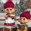Lykketrold Familien Grandam - Bedstemor H 19 cm - Specialkeramik - Rød