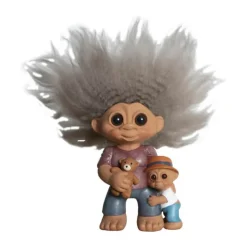 Lykketrold Figur - Dagplejer H 9 cm - Special keramik - Multifarvet