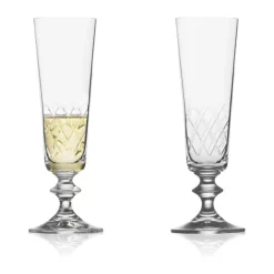 Lyngby Glas Eaton Champagneglas - 2 stk 16 cl - Krystalglas - Klar