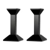 Lyngby Glas Krystal Lysestage - 2 stk. H 16 x B 8 cm - Krystalglas - Sort