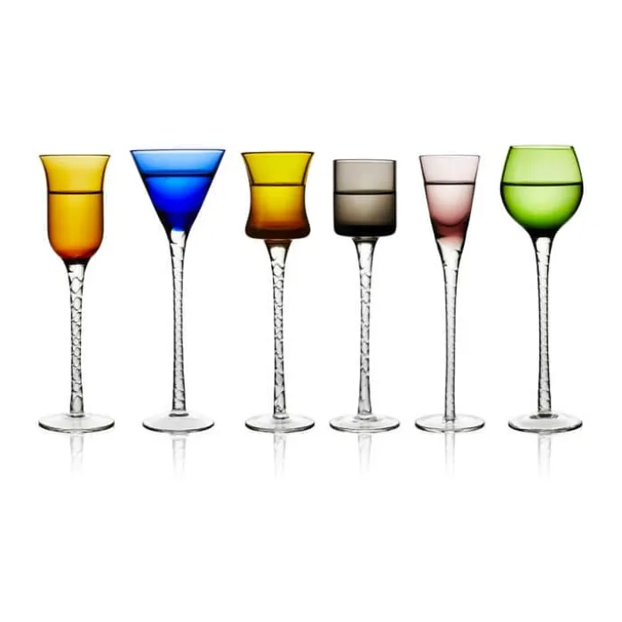 Lyngby Glas London Snapseglas - 6 stk. 2,5/5 cl - Glas - Multifarvet