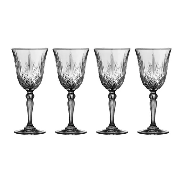 Lyngby Glas Melodia Rødvinsglas - 4 stk. 27 cl - Krystalglas - Klar