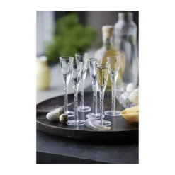 Lyngby Glas Snapseglas - 6 stk 2,5 cl - Mundblæst glas - Klar