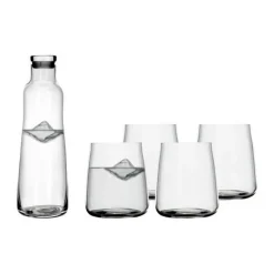 Lyngby Glas Zero Kandesæt - 5 dele 1,1 liter - Krystalglas - Klar