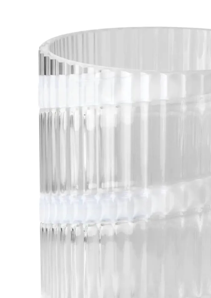 Lyngby Porcelæn Lyngby Vase Swirl Ø 14,5 x H 25 cm - Mundblæst glas - Swirl hvid