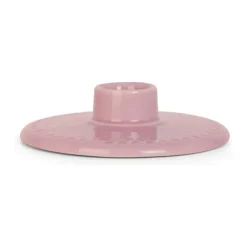 Lyngby Porcelæn Rhombe Color Kronelysestage H 3 cm - Porcelæn - Rosa