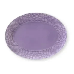 Lyngby Porcelæn Rhombe Color Serveringsfad B 26,5 x L 35 cm - Porcelæn - Lys lilla