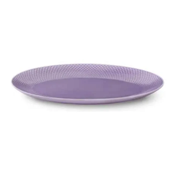 Lyngby Porcelæn Rhombe Color Serveringsfad B 26,5 x L 35 cm - Porcelæn - Lys lilla