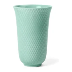 Lyngby Porcelæn Rhombe Color Vase H 15 cm - Porcelæn - Aqua