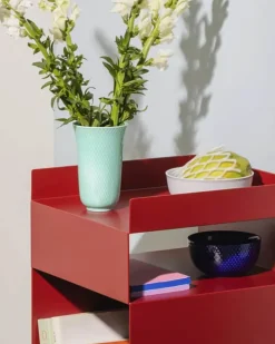 Lyngby Porcelæn Rhombe Color Vase H 15 cm - Porcelæn - Aqua