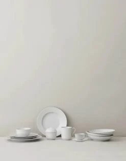 Lyngby Porcelæn Rhombe Dyb Tallerken Ø 20 cm - Porcelæn - Hvid