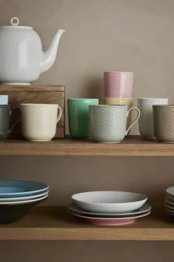 Lyngby Porcelæn Rhombe Earth Krus - 2 stk. 39 cl - Porcelæn - Clay/Slate