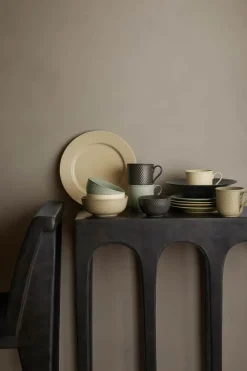 Lyngby Porcelæn Rhombe Earth Krus - 2 stk. 39 cl - Porcelæn - Clay/Slate
