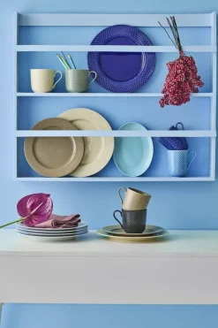 Lyngby Porcelæn Rhombe Earth Krus - 2 stk. 39 cl - Porcelæn - Clay/Slate