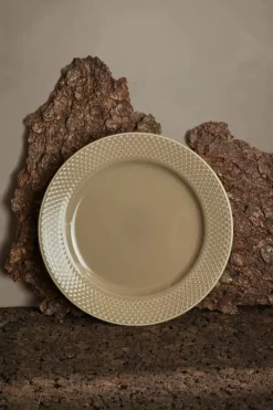 Lyngby Porcelæn Rhombe Earth Middagstallerken Ø 27 cm - Porcelæn - Marble