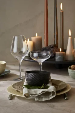 Lyngby Porcelæn Rhombe Earth Skål Ø 11 cm - Porcelæn - Slate