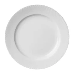 Lyngby Porcelæn Rhombe Frokosttallerken Ø 23 cm - Porcelæn - Hvid