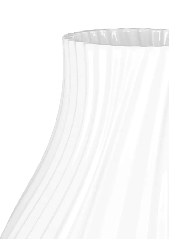 Lyngby Porcelæn Twist Vase H 18 cm - Porcelæn - Hvid