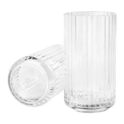 Lyngby Porcelæn Vase H 15 cm - Mundblæst glas - Klar