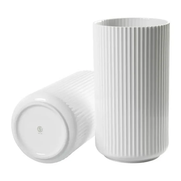Lyngby Porcelæn Vase H 38 cm - Porcelæn - Hvid