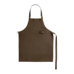 Made by Mama Forklæde L 64 cm - Kernelæder - Mørk choko