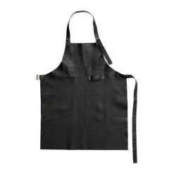 Made by Mama Forklæde L 64 cm - Kernelæder - Sort