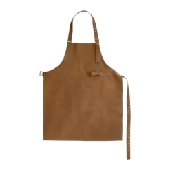 Made by Mama Forklæde L 64 cm - Kernelæder - Lysebrun