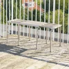 Mandalay Ivy Bænk H 42 x L 81-103 cm - Rustfrit stål - Taupe