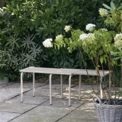 Mandalay Ivy Bænk H 42 x L 81-103 cm - Rustfrit stål - Taupe