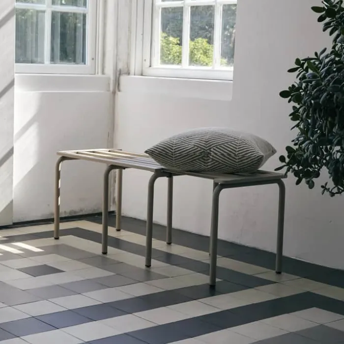 Mandalay Ivy Bænk H 42 x L 81-103 cm - Rustfrit stål - Taupe