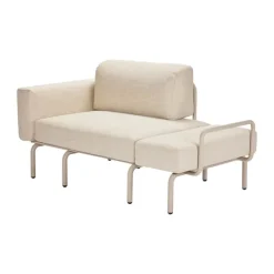 Mandalay Ivy Loungestol B 74 x L 119-186 cm - Rustfrit stål - Taupe